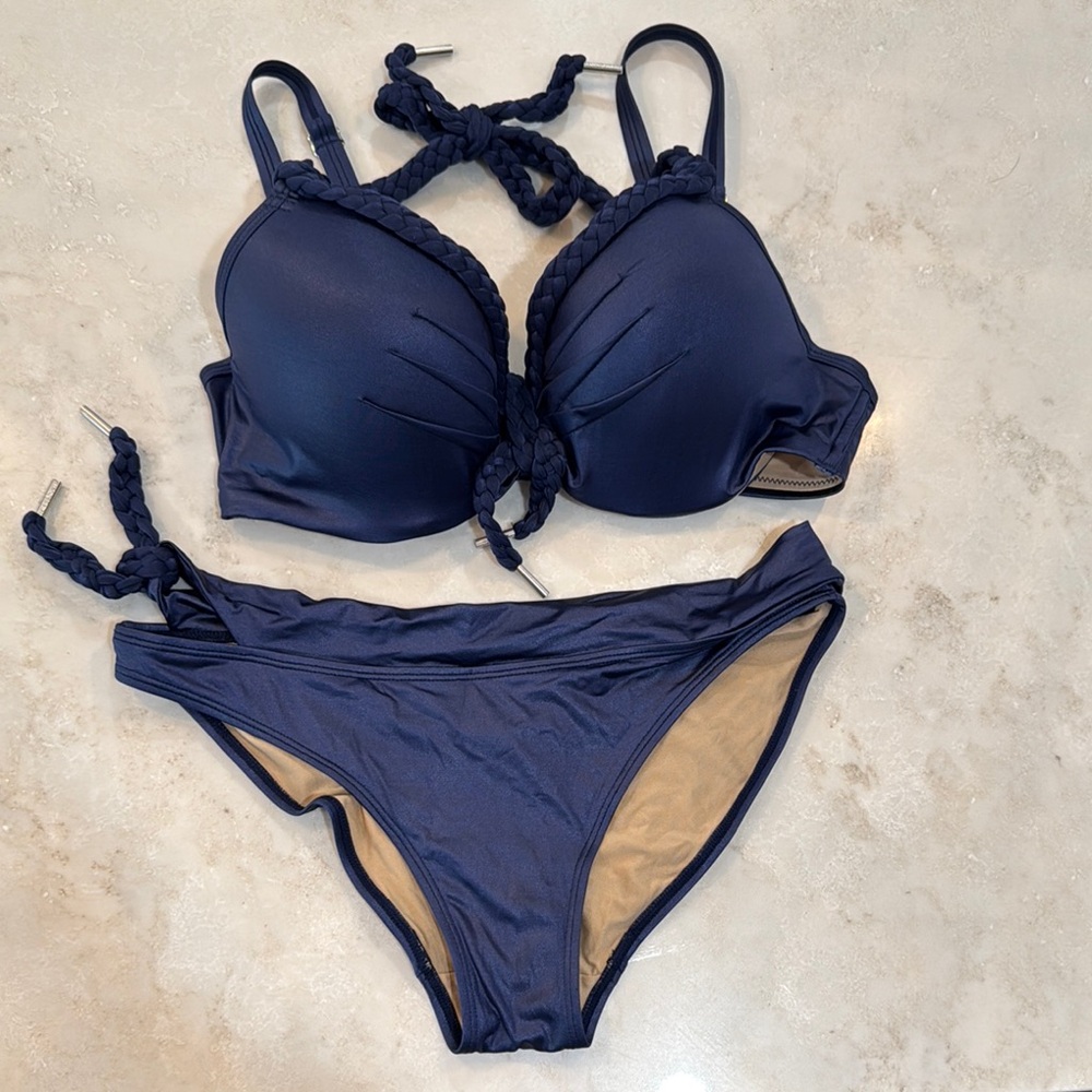 Marlie Dekkers Navy Blue Women's Swimwear Set bikini